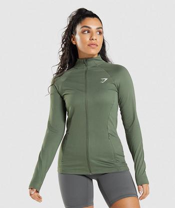 Chaquetas Gymshark Entrenamiento Mujer Verde Oliva | CO 2048RVD